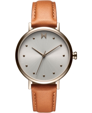 image of Mvmt Women-s Nomad Land Brown Leather Strap Watch 36mm