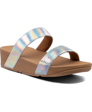 image of FitFlop Lottie Bubble-Embossed Sandals Women-s Shoes