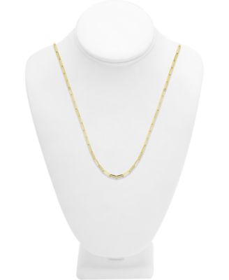 Paper Clip Link Chains in Gold or Silver Plate in 18" or 24"