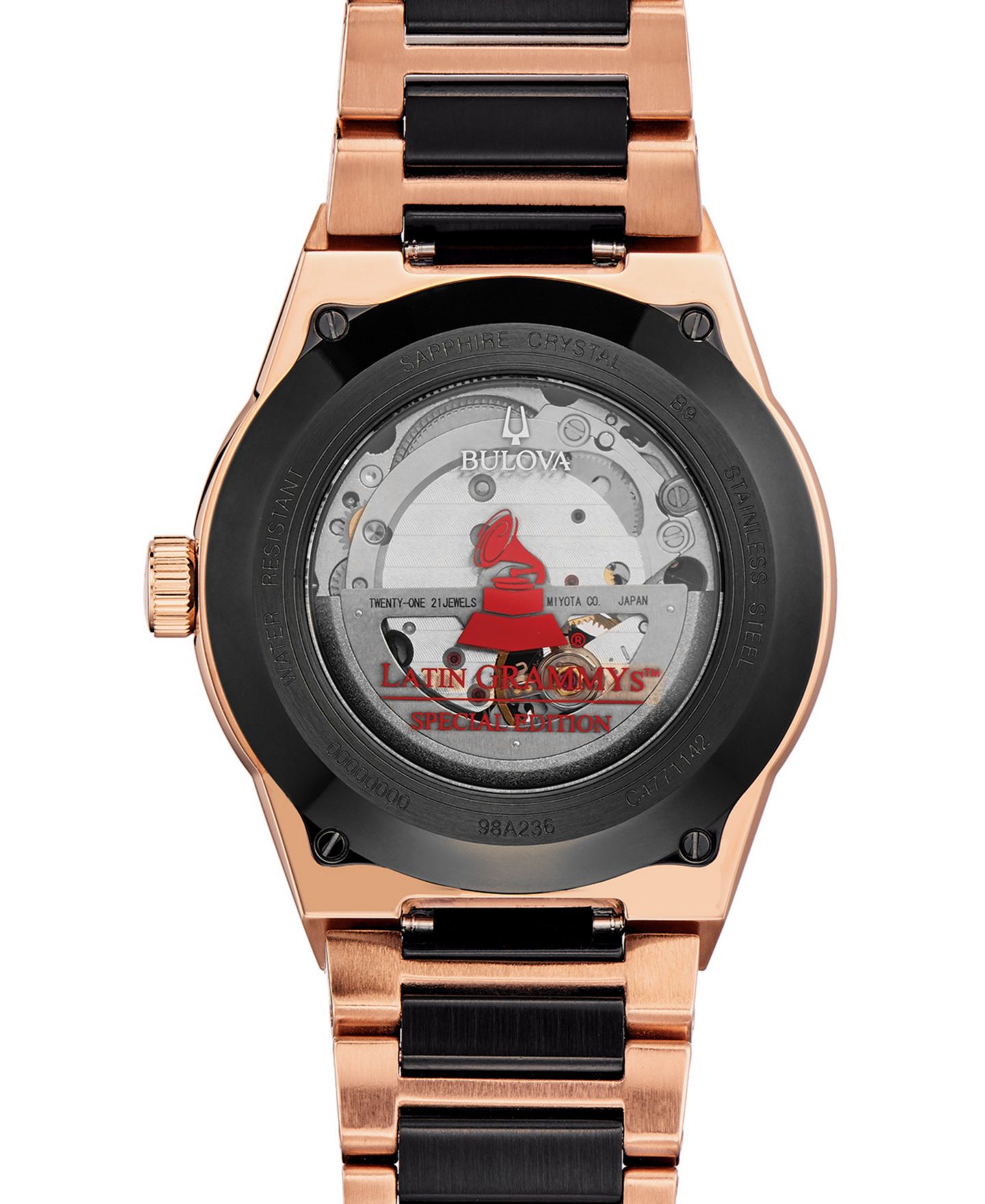 Мужские часы Bulova Automatic Grammy Two-Tone Stainless Steel Bracelet Watch 41mm — фото 3