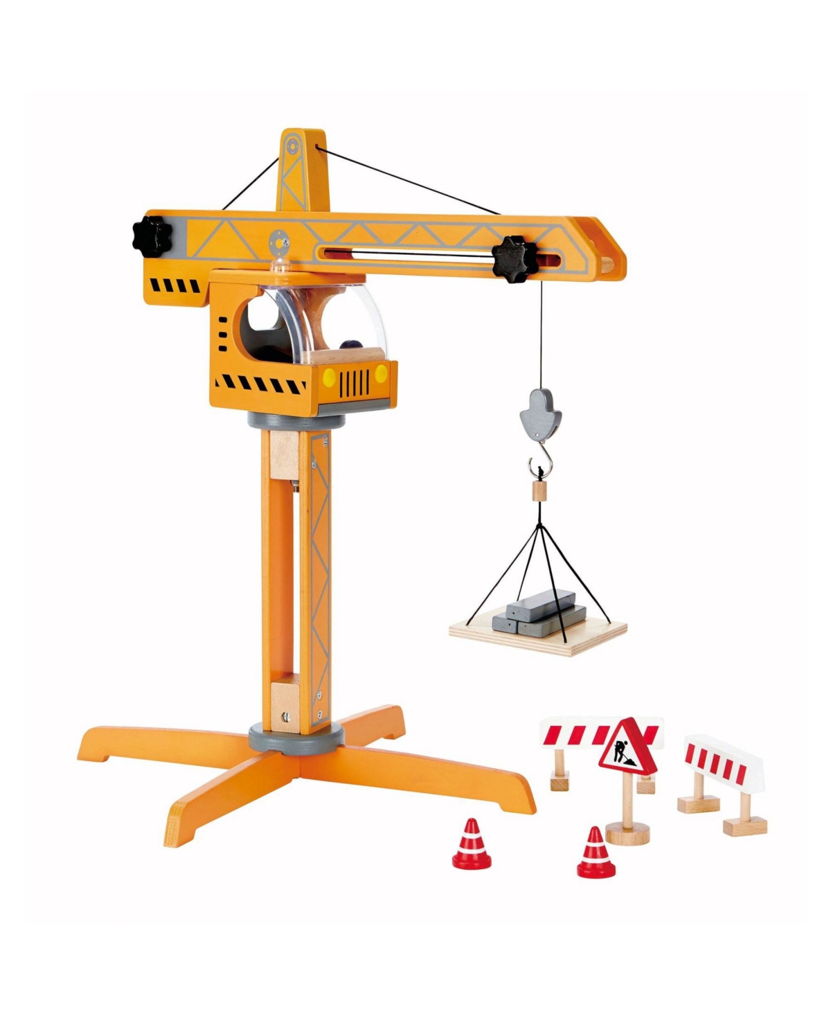 Hape Yellow Plays Capes Crane Lift Playset In Multi