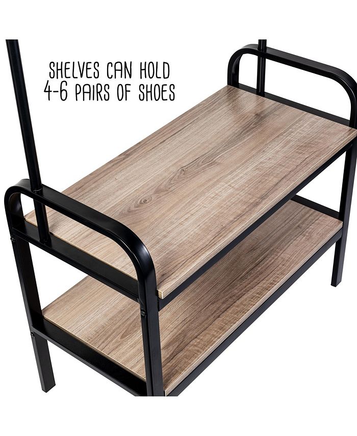 Honey Can Do Entryway Organizer with Hooks and Shoe Storage Macy's