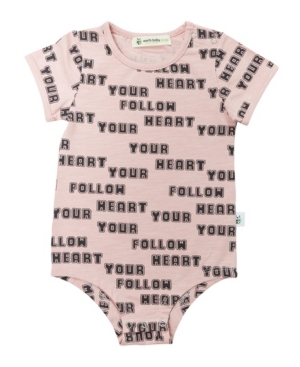 Earth Baby Outfitters Baby Girls Organic Cotton Follow Your Heart Bodysuit