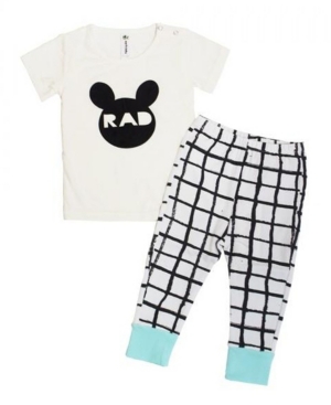 Earth Baby Outfitters Baby Boys Viscose from Bamboo Long Sleeve 2 Piece Rad Pajamas Set