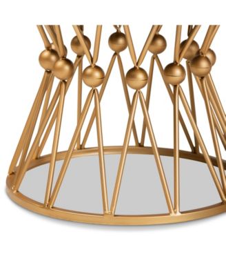 Catrina Glam and Luxe Upholstered Ottoman