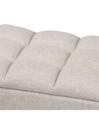 Brette Mid-Century Modern Upholstered Storage Bench Ottoman