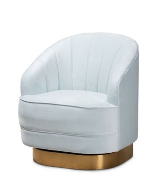 Fiore Glam and Luxe Upholstered Swivel Accent Chair
