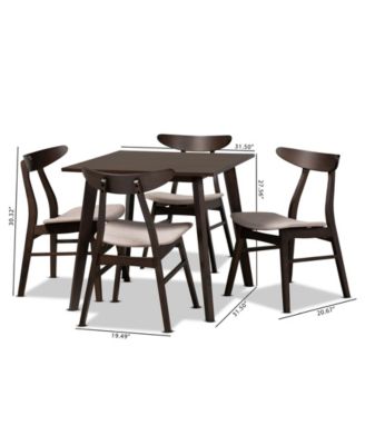 Britte Upholstered 5 Piece Dining Set