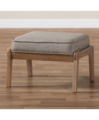 Sigrid Mid-Century Modern Upholstered Ottoman