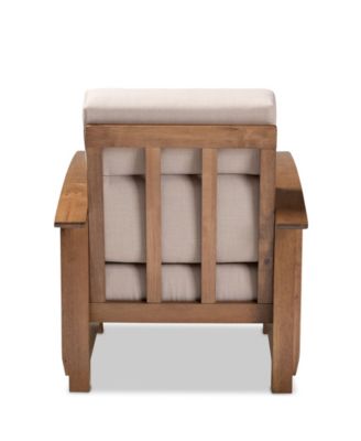 Charlotte Modern Classic Mission Style Upholstered 1 Seater Lounge Chair