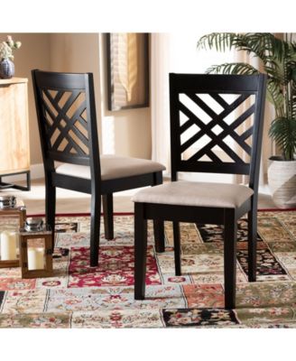 Caron Transitional 2 Piece Dining Chair Set with Seat