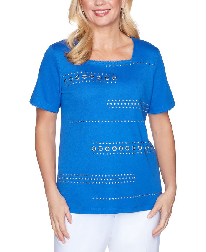 Macys alfred dunner petite tops 2025