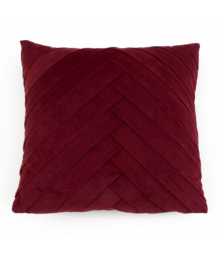 James pleated top velvet pillow