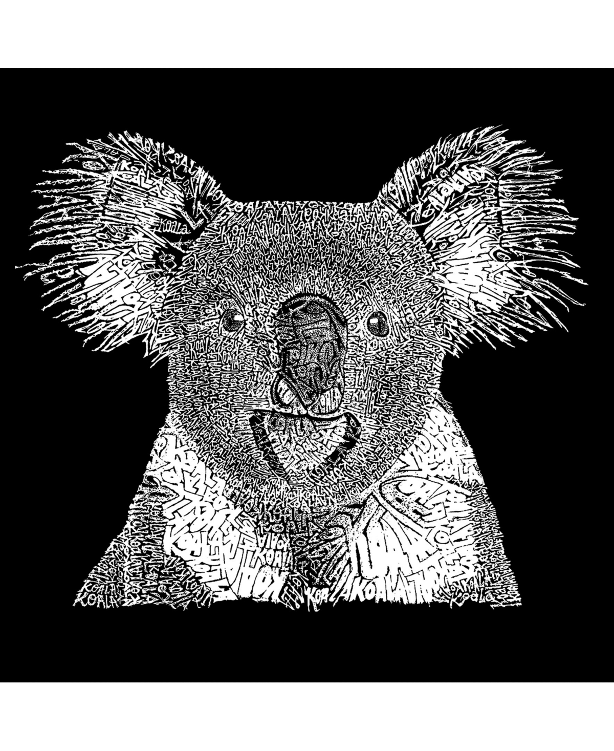 La Pop Art Men's Word Art - Koala T-Shirt