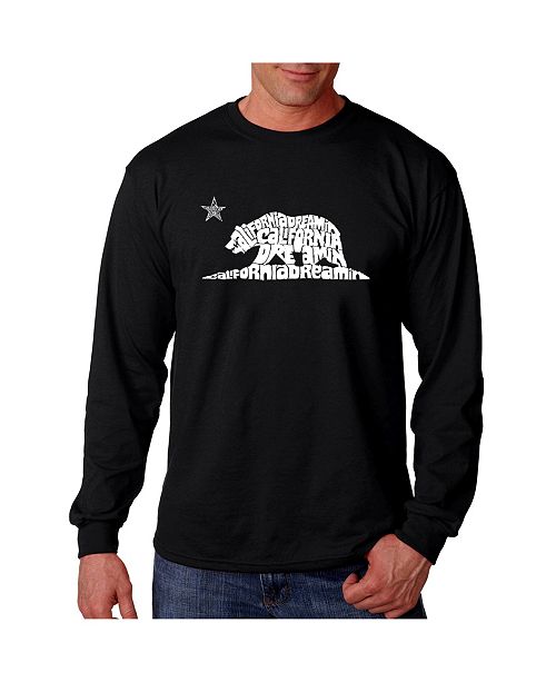 La Pop Art Men S Word Art California Dreamin Long Sleeve T Shirt