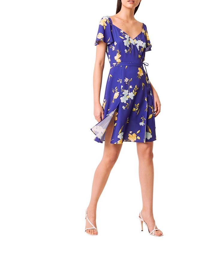 French Connection Eme Crepe Faux Wrap Dress - Macy's