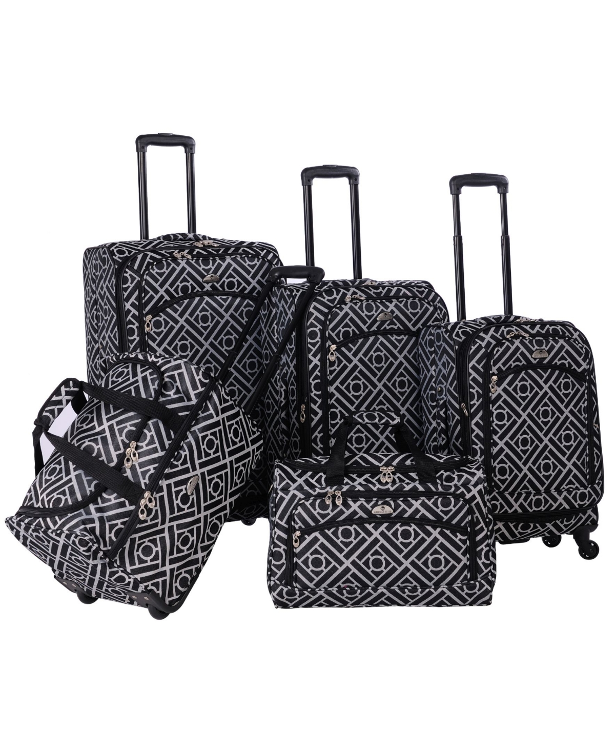 Astor Collection 5 Piece Luggage Set - Black