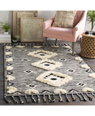 CLOSEOUT! Apache APA-2302 Black 8' x 10' Area Rug