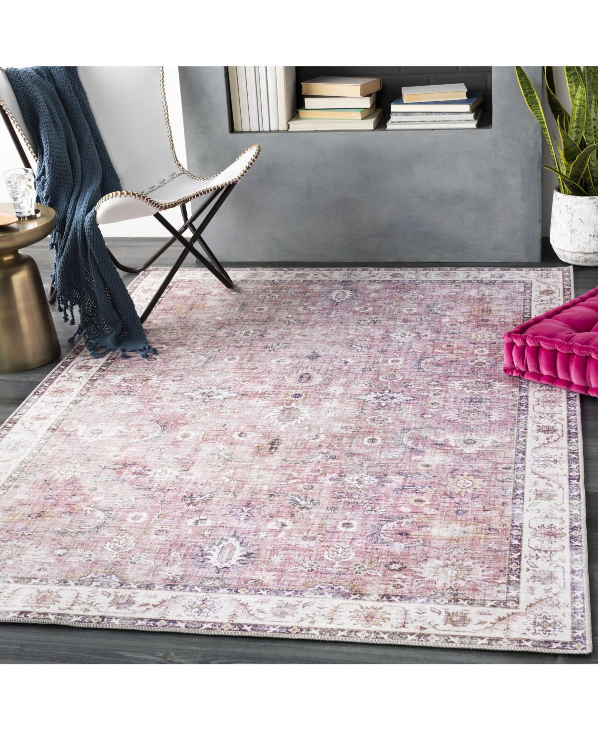 Livabliss Iris Irs-2305Area Rug - Burgundy