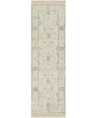 Zainab ZAI-2308 Sage 2'6" x 8' Runner Area Rug