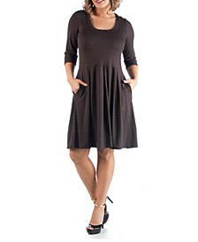 Women's Plus Size Fit and Flare Dress