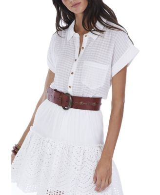 macys womens white dress shirt