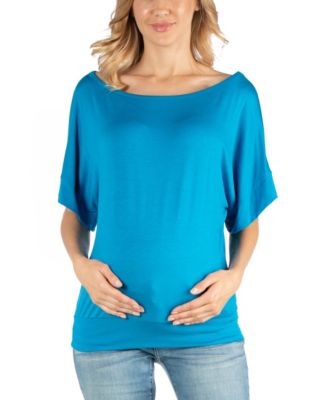 Loose Fit Dolman Maternity Top with Wide Sleeves