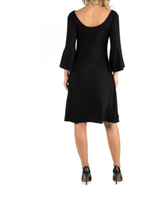 Maternity Knee Length Cold Shoulder Dress