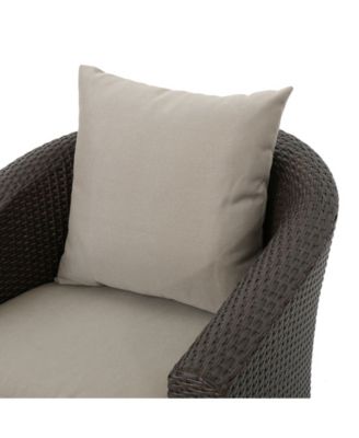 Darius Outdoor Framed Swivel Club Chair with Cushions