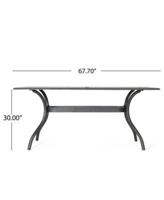 Austin Outdoor Cast Rectangular Dining Table