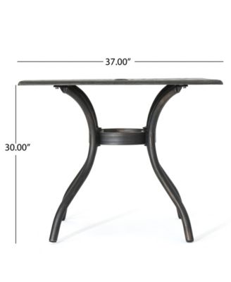 Austin Outdoor Cast Square Dining Table