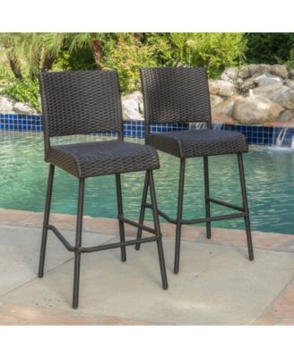 Samira Outdoor Barstools, Set of 2