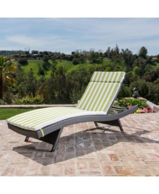 Salem Outdoor Chaise Lounge with Stripe Cushion
