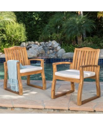 Della Outdoor Dining Chairs, Set of 2