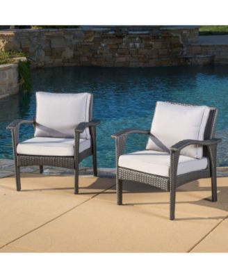 Bradley Outdoor Armchair with Cushions, Set of 2