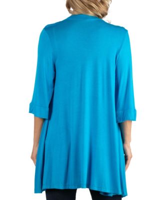 Open Front Elbow Length Sleeve Maternity Cardigan