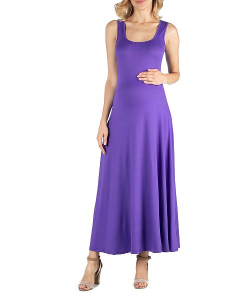 alfani 24seven Comfort Apparel Slim fit A Line Sleeveless Maternity Maxi Dress Women's Fashion Shoes & Accessories