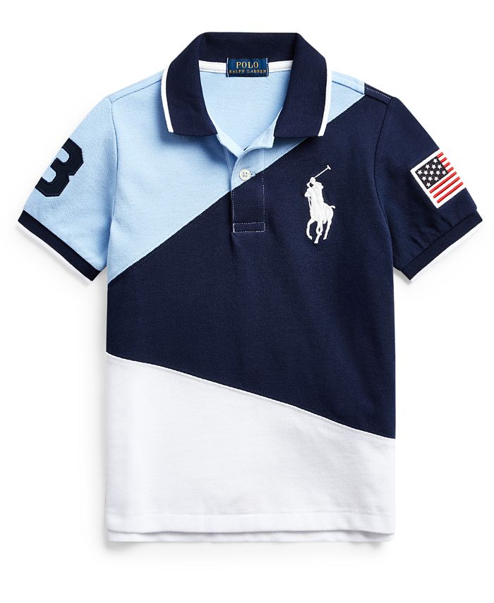 Polo Ralph Lauren Toddler Boys Big Pony Cotton Mesh Polo Shirt - Macy's