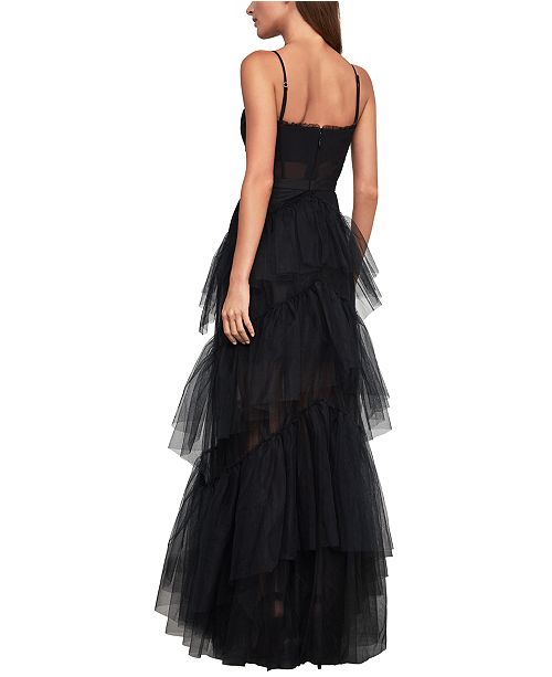 BCBGMAXAZRIA Embellished Tulle Gown & Reviews - Dresses - Women - Macy's