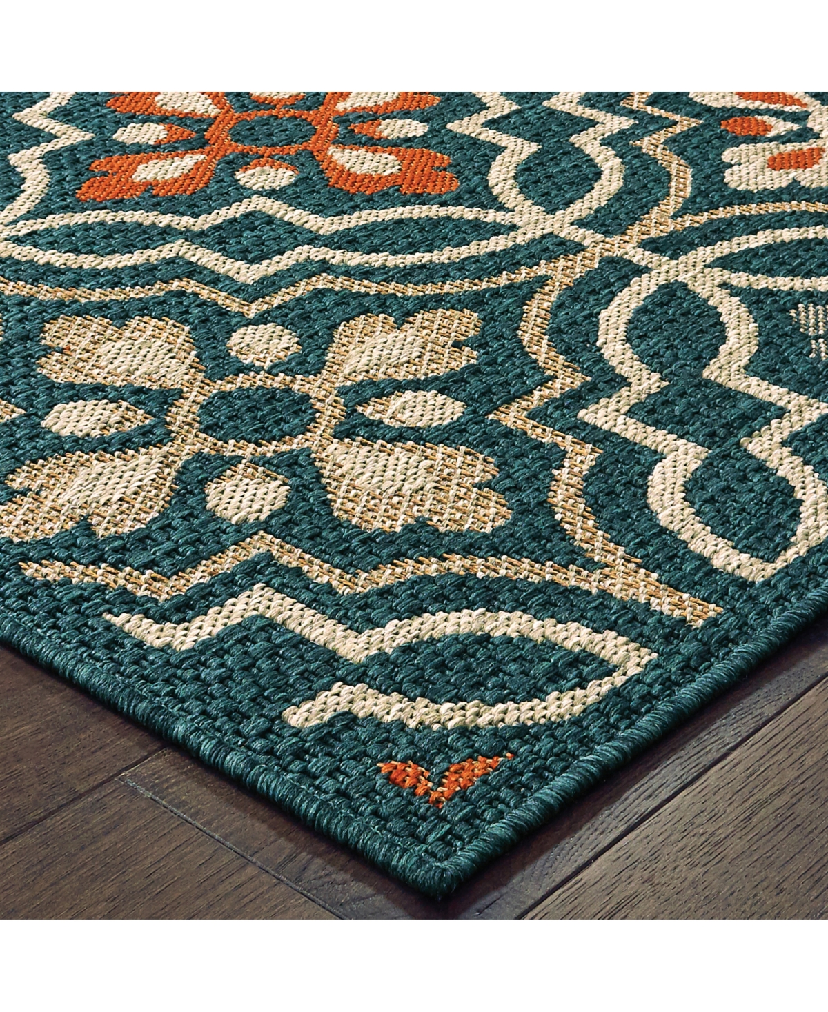 Oriental Weavers Latitude 709 Blue 7'10" x 10' Outdoor Area Rug