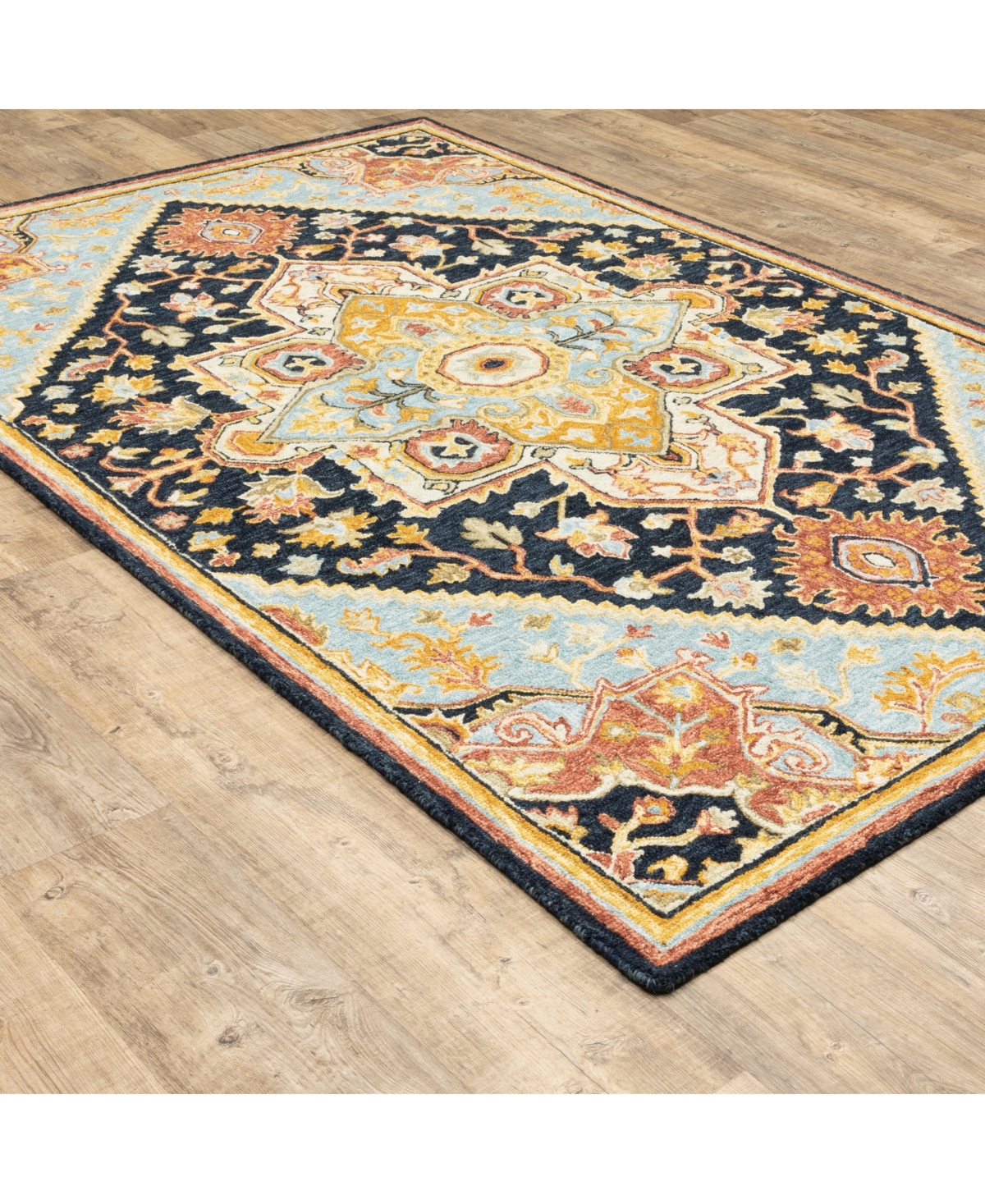 Jhb Design Garden GAR08 Navy Area Rug