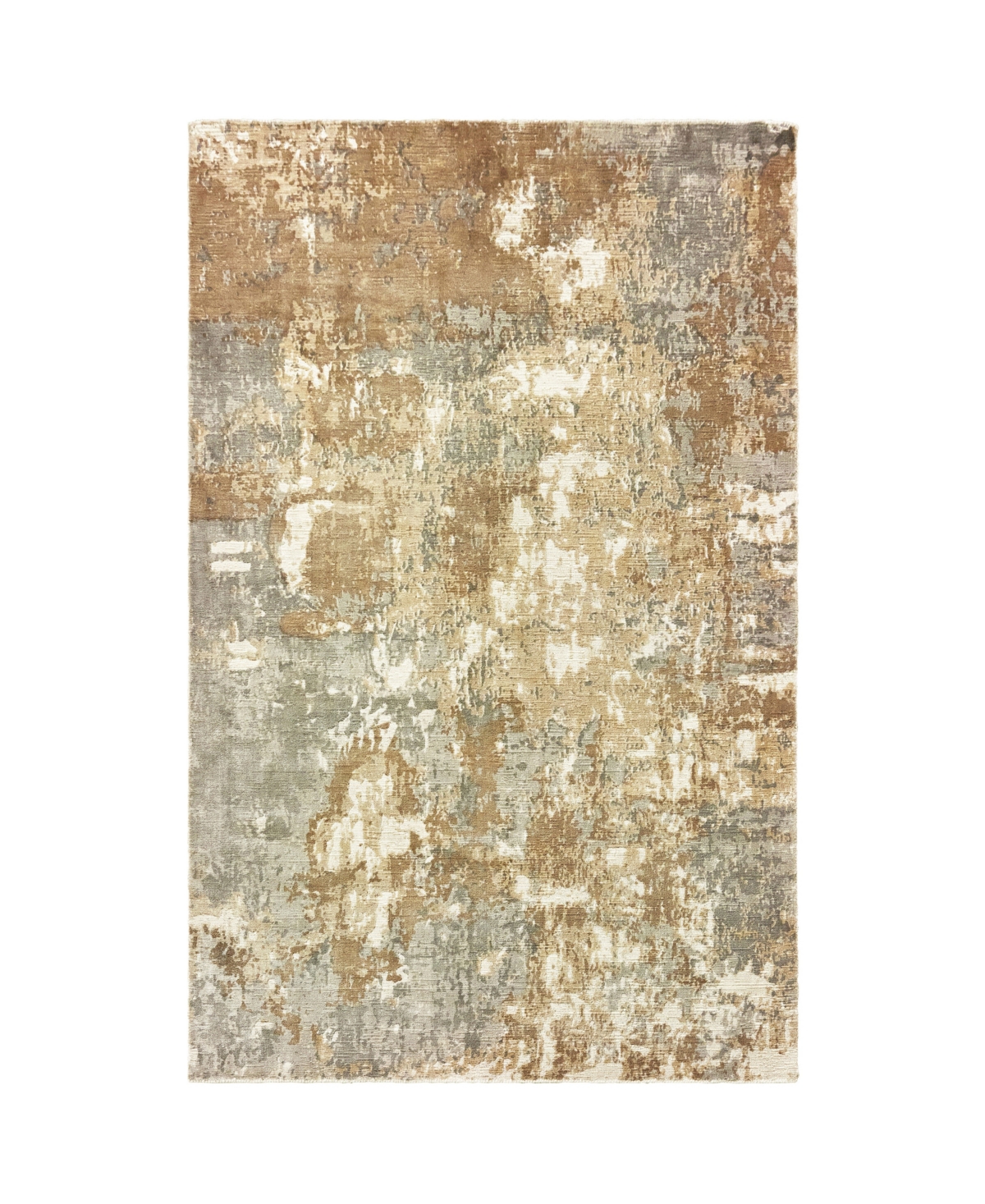 Jhb Design Creation CRE03 Gray 10' x 14' Area Rug - Tan