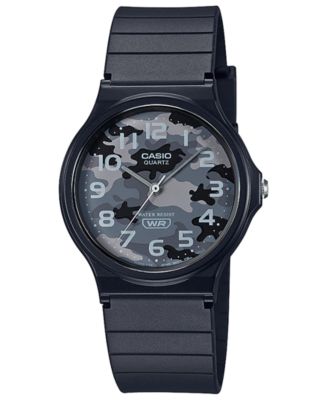 casio men's black resin strap watch