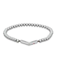 Women's Silver-Tone Stainless Steel Bead Bracelet