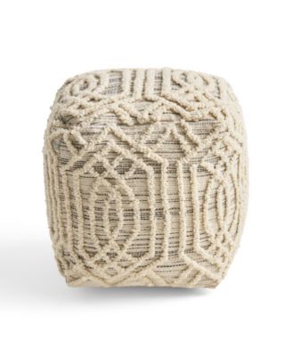 Noble House Bluffside Boho Ottoman Pouf - Macy's