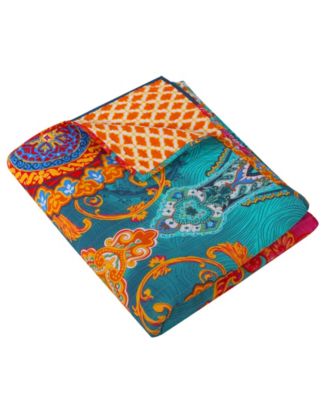 Mackenzie Damask Reversible Quilted Throw, 50 x 60