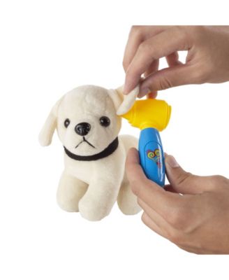 Hey Play Kids Veterinary Set With Animal Medical Supplies, Plush Dog And Carrier For Boys And Girls, 11 Piece