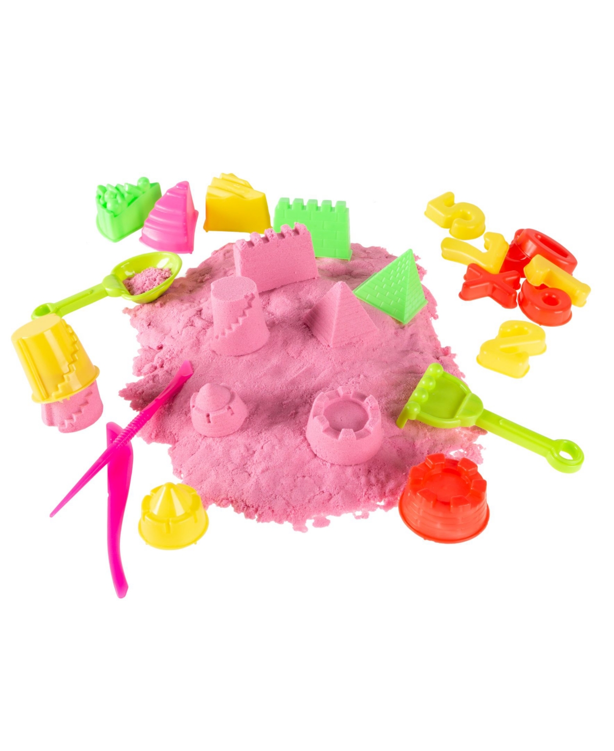 Trademark Global Hey Play Moldable Kinetic Play Activity Set- Sculpting Sand With 35 Toys And Tools-fun Creative Sens In Multi