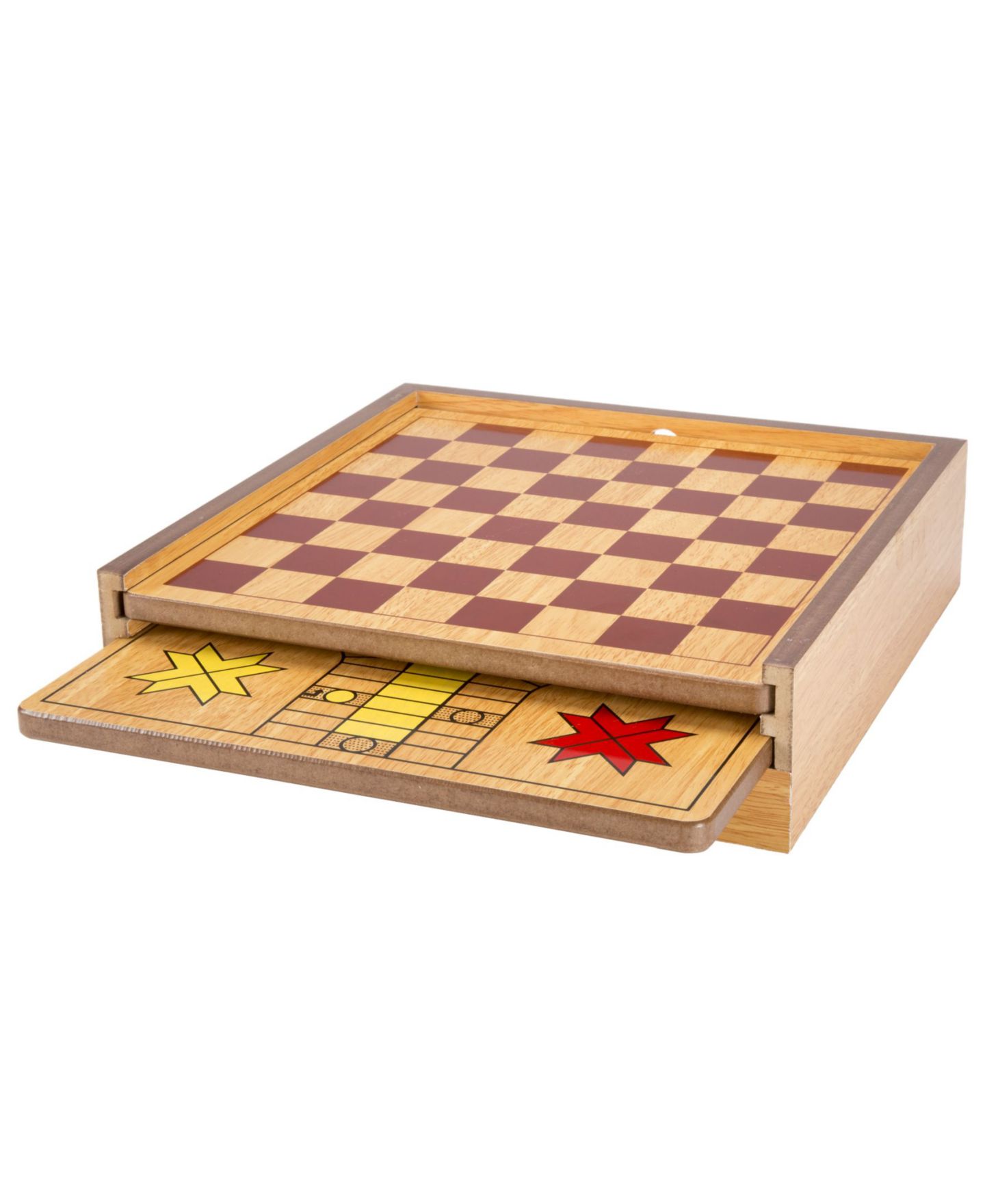 Детская настольная игра Trademark Global Hey! Play! 7-in-1 Combo Board Game with Chess, Ludo, and Chinese Checkers, Ages 6+ — фото 2