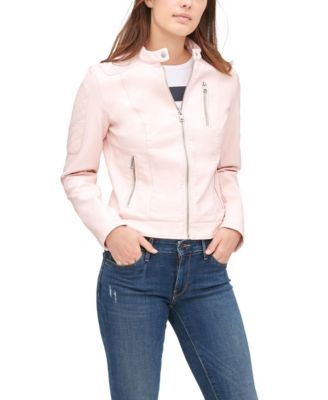 levi's pink leather jacket